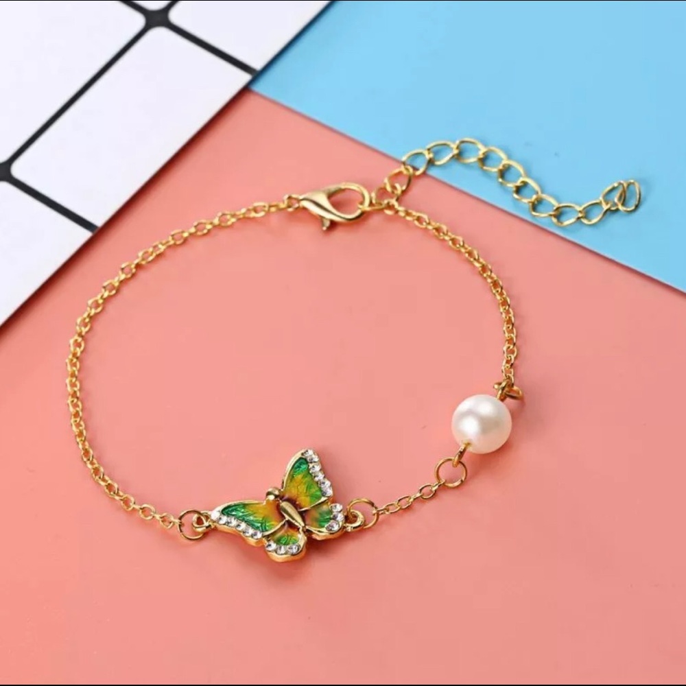 Green butterfly bracelet